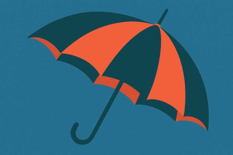 Income Protection or Accident Sickness and Unemployment Cover umbrella showing advice for protection